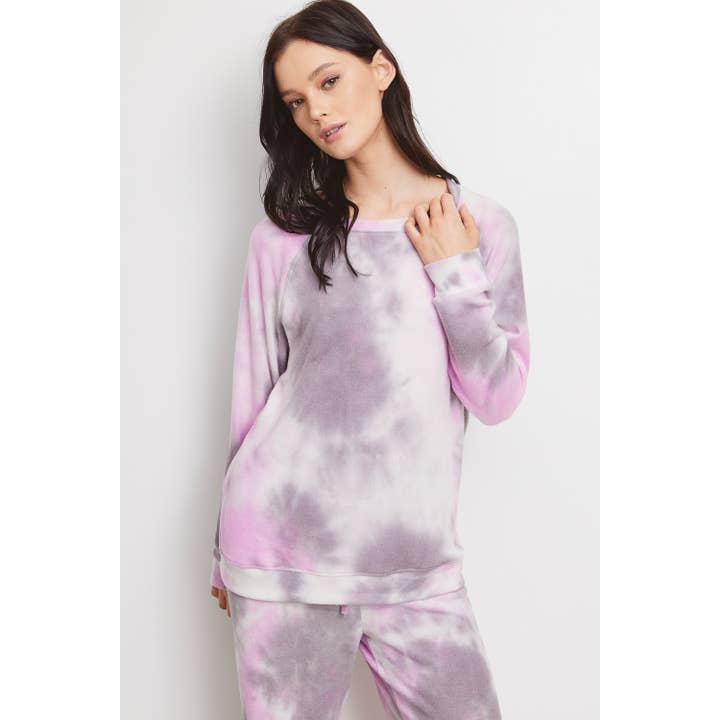 Phil Love - Wholesale Lounge Set - Women's - Tie dye print sleep lounge wear sets