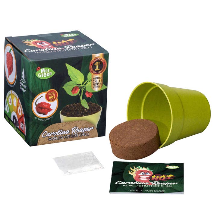 Carolina Reaper Plant Growing Kit for wholesale by Heebie Jeebies USA