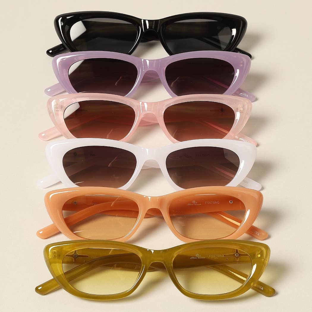 12 OLIKA FÄRGER Damsolglasögon med trendiga kattögon för wholesale på Faire3