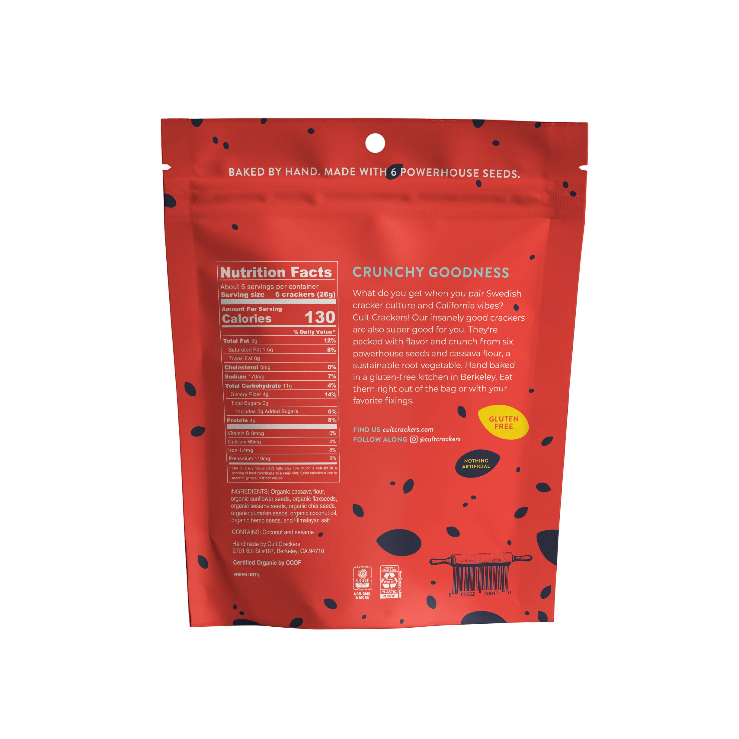 Cult Crackers - Wholesale Crackers - Crunchy Cassava Crackers Nutrient Dense Grain Free Snacks6