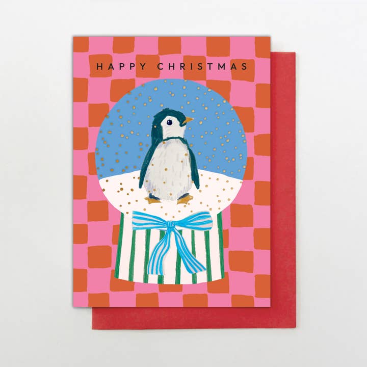 HC11 - Boule à neige pingouin pour la vente par Stop the Clock Design