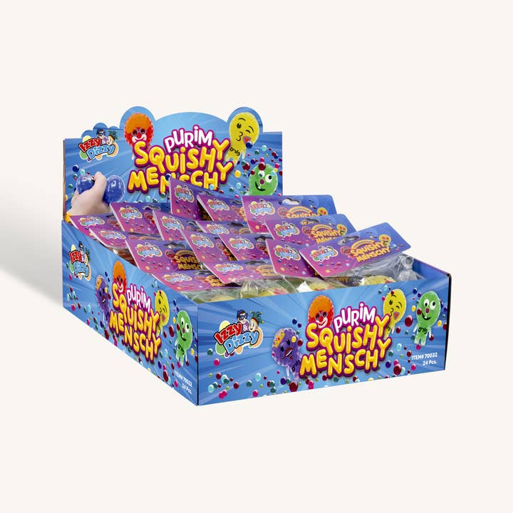 Ner Mitzvah - Wholesale Squishy Toy - Kids & Baby - Purim Squishy Menshy - Assorted Colors1