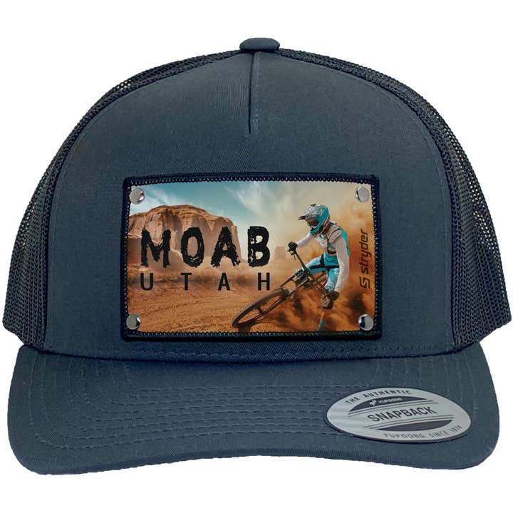Stryder Gear - Vendita all'ingrosso Cappellino da camionista - Unisex - Bicicletta Moab Turquoise Mtn YP6506 Antracite