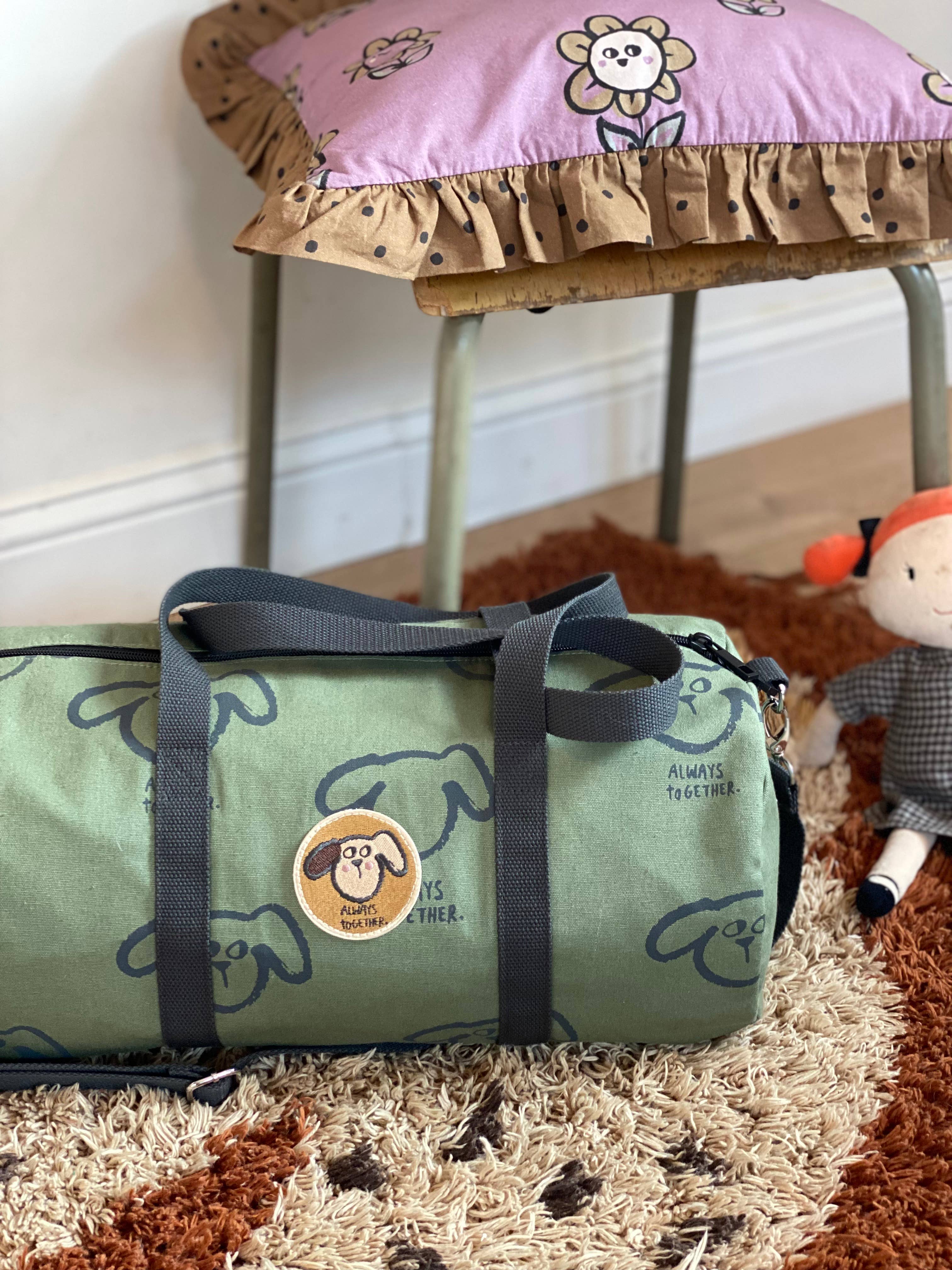 Studioloco - Vente Sac de voyage – enfant - Sac polochon/sport en toile kaki1