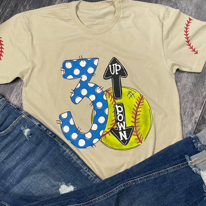 Softball a maniche corte 3 Up, 3 Down per la vendita all'ingrosso da parte di Dockery Corporation