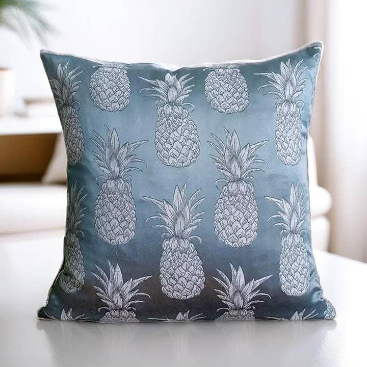 Tropisches Ananas-Kissen - Boho-Akzentkissen in Türkis für den Großhandel von Miliva Home Store
