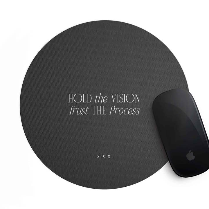 Mousepad, "Hold the Vision", schwarz for wholesale by Real Passionates
