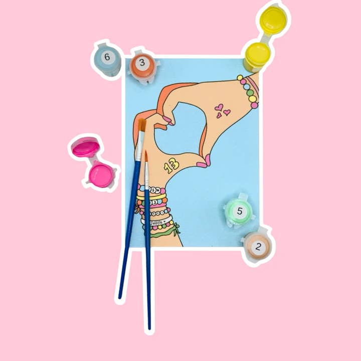 Swiftie Cœur Mains - Mini Kit de Peinture par Numéros (5x7) pour la vente par Colorful Creators