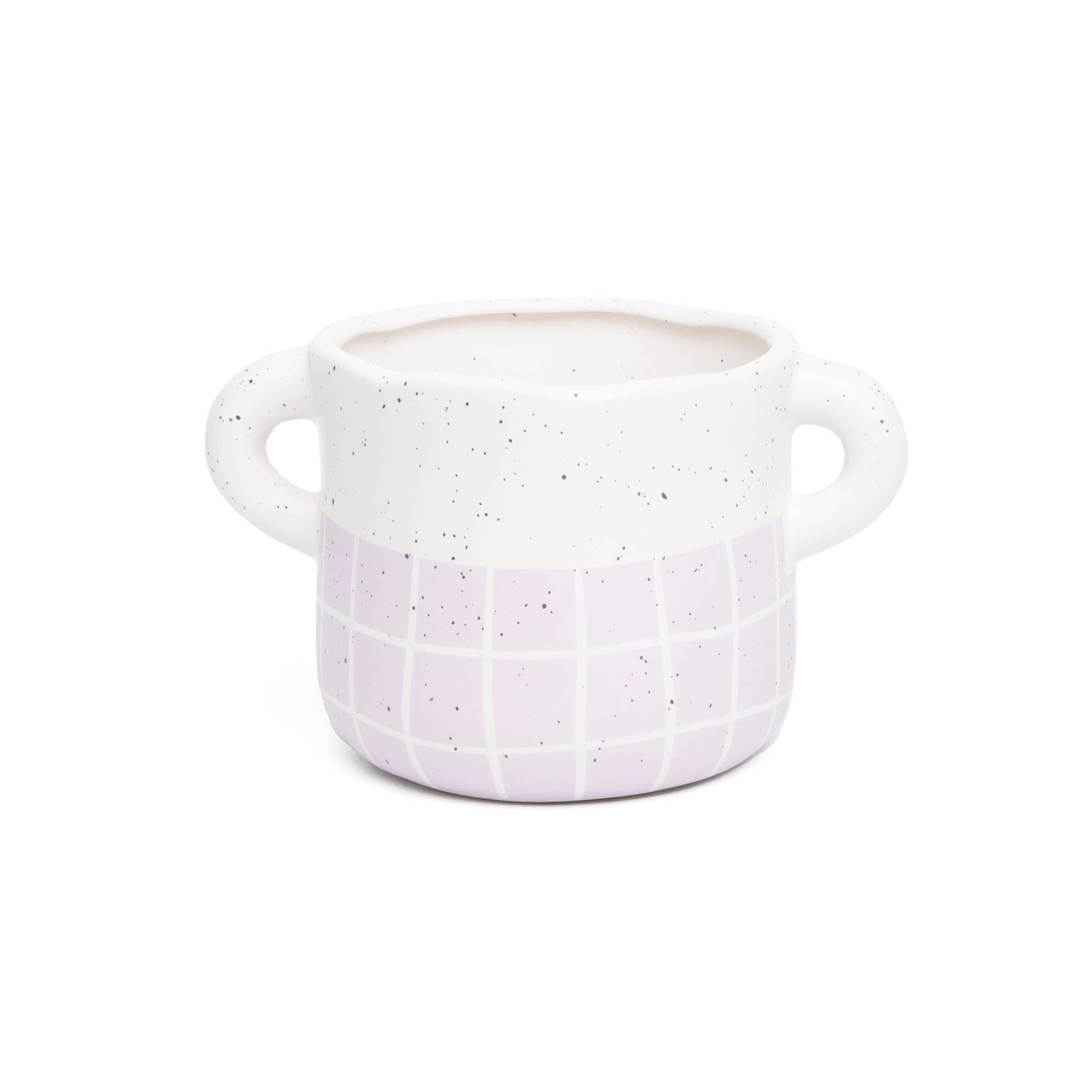 Helio Ferretti - Wholesale Vase - HANDMADE PURPLE VASE - HAND PAINTED HF