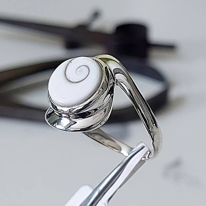 Crystal Earth Sterling - Wholesale Cocktail/Statement Ring - Our Endless Life - Eye of Shiva Shell