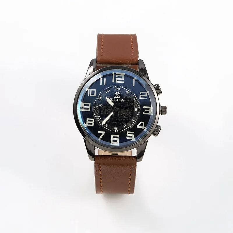 WoodWristCo - Wholesale Wrist Watch - Men's - Mens Exquisite Leather Quartz Wristwatch Business Gentle Watch1