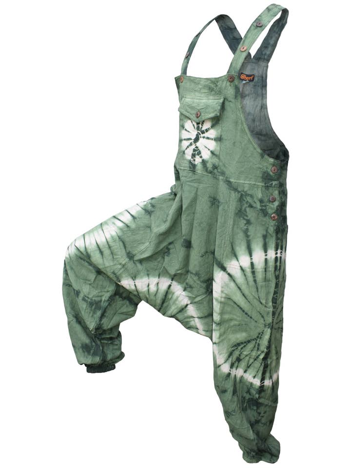 Gheri – wholesale Overalls – Women's – Womens Tie Dye Ali Baba Harem Dungaree4