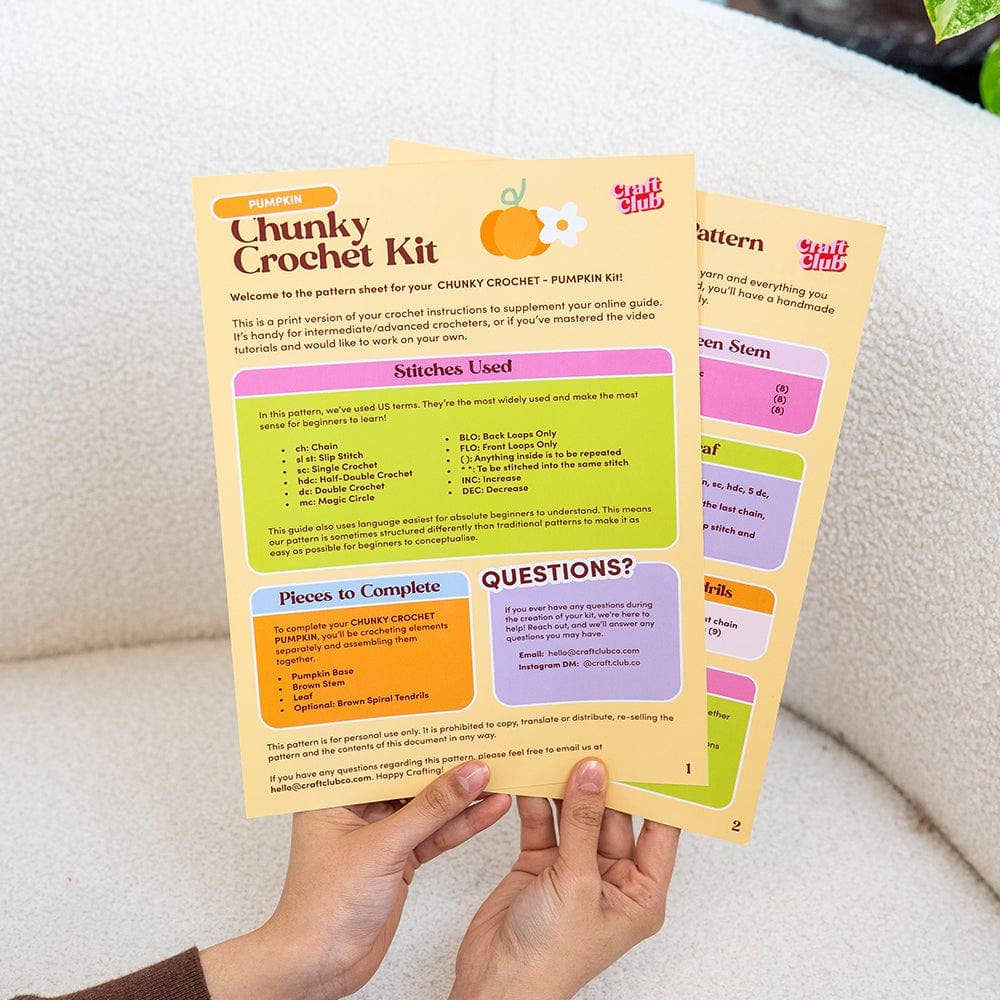 Craft Club – Großhandel Strick-/Häkelzubehör – KÜRBIS - Grobes Häkelset11