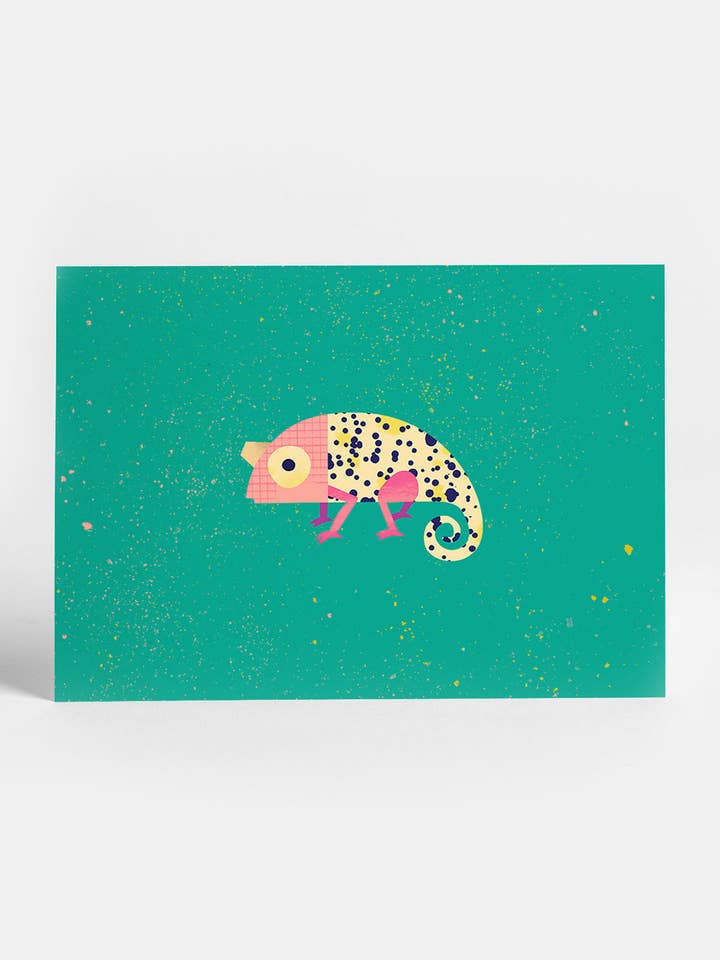 Chameleon | Postcard for wholesale by Sunny Beast
