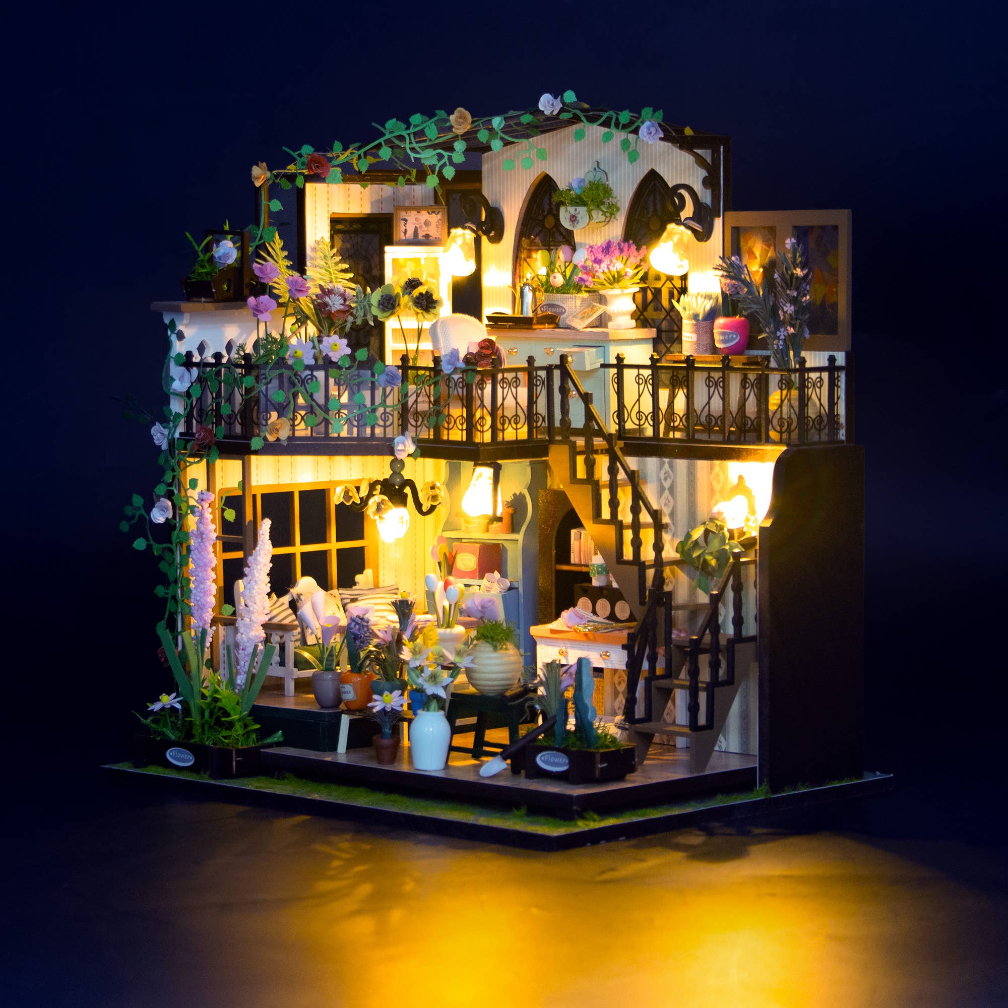 Hands Craft Intl – wholesale DIY craft kit – DIY Miniature House Kit: Garden Loft7