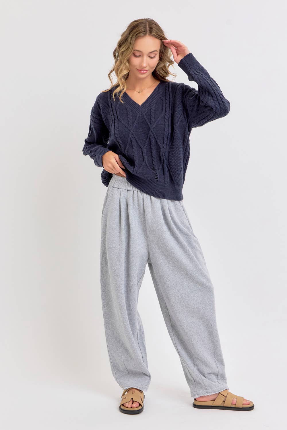 Sweet Lovely by Jen – wholesale Lounge Sweatpants/jogging bottoms – Women's – MINERAL WASHED SWEATPANTS IN FRENCH TERRY 10