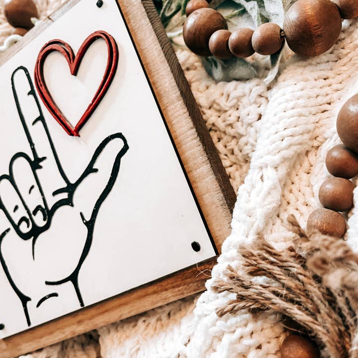 The Broken Board - Wholesale Sign - I love you hand4