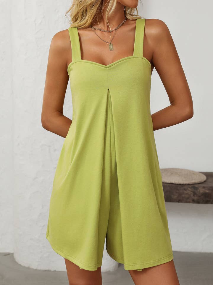 Square Neck Sleeveless Romper for wholesale by Miss Sparkling