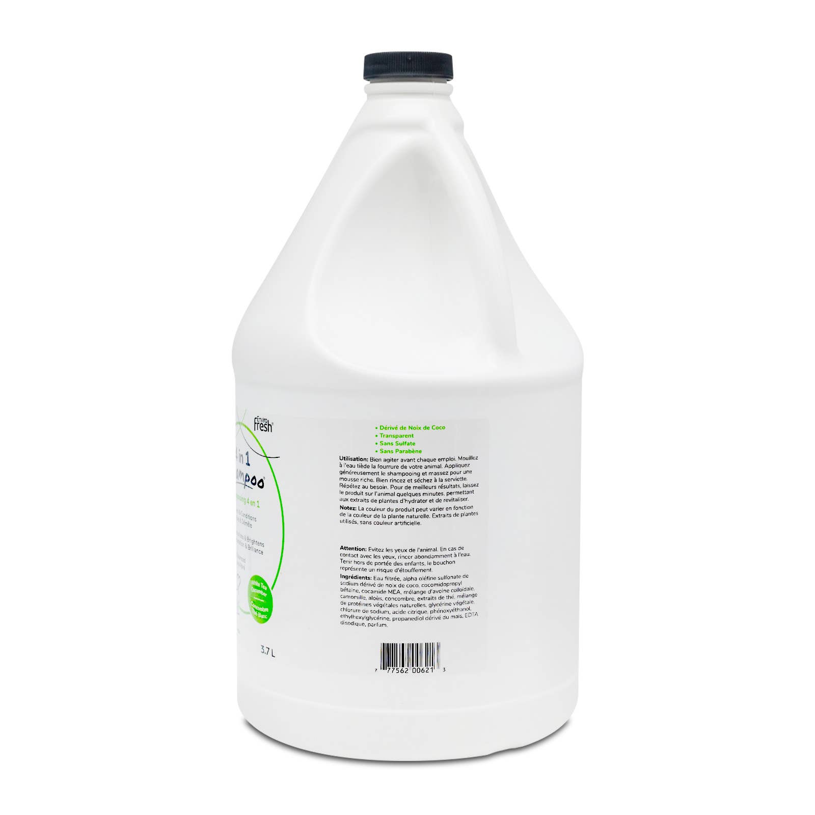 Enviro Fresh - Wholesale Pet Shampoo - Dog - Dog Shampoo 4 in 1, White Tea & Cucumber Scent 3.7L2