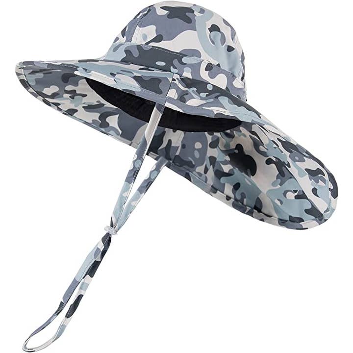 Funky Junque - Wholesale Sun hat – Kids - Toddler Patterned Bucket Hat (Grey Camo)1