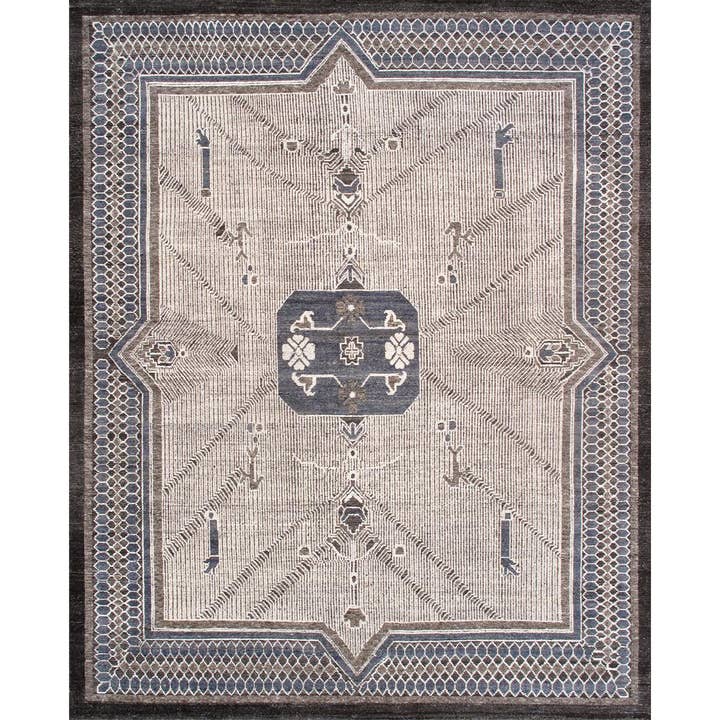 Khotan Handmade Area Rug, Ivory 9x12 for wholesale by Canvello