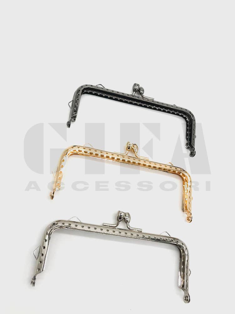 Gifa Accessori - Vente Porte-monnaie – femme - Fermoir clic clac pour porte-monnaie avec trous 12 cm x 5 cm1