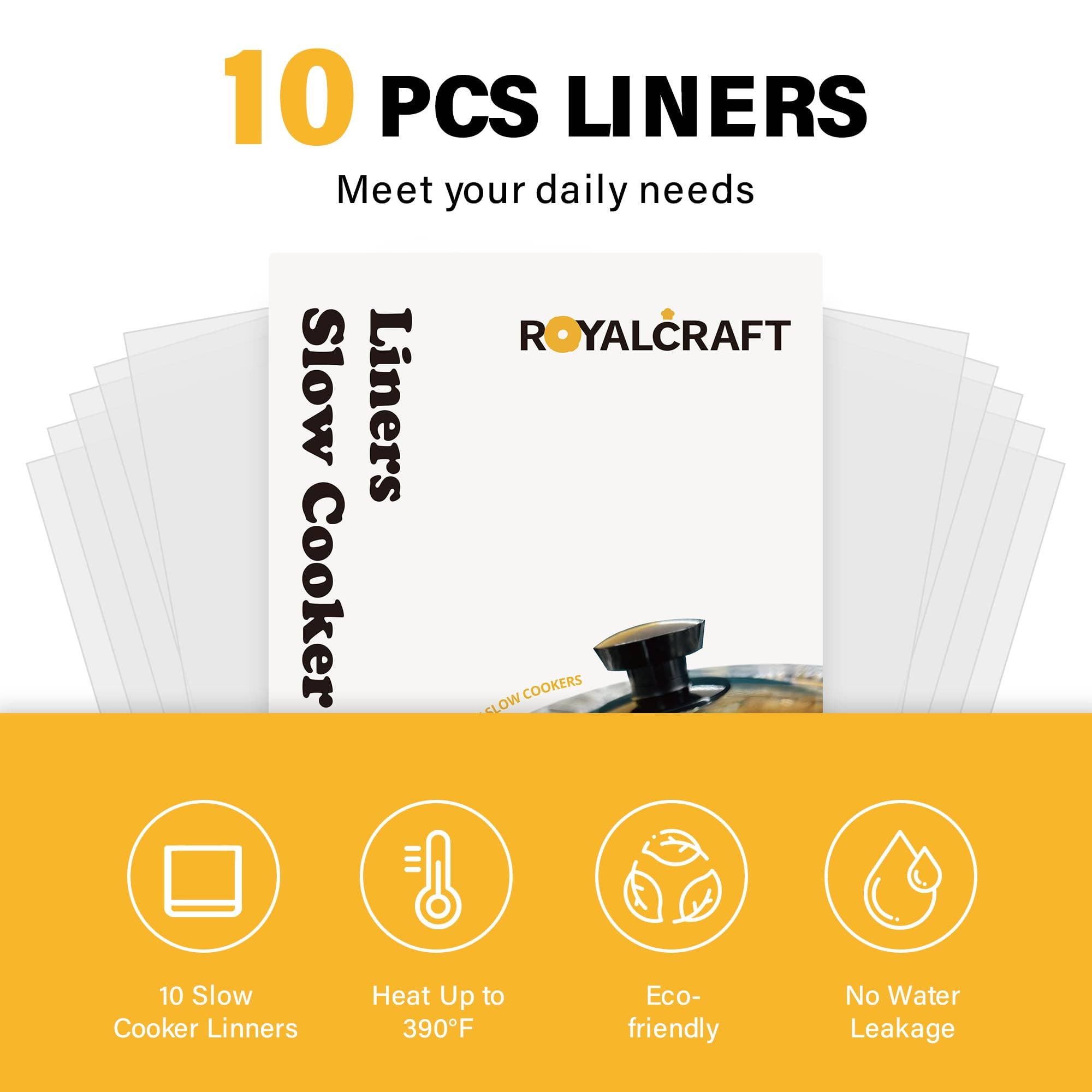 Heynemo - Wholesale Cooking Pot - Royalcraft 3x1.5 Qt. Slow Cooker with 10 Inner Bags3