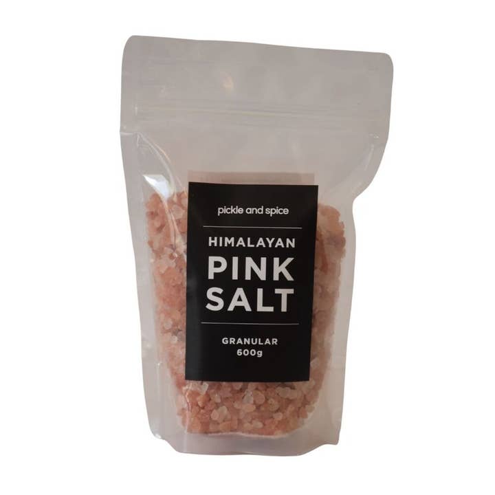 Pickle & Spice Granular Pink Himalayan Salt 600g Per Packet for wholesale by Pickle and Spice