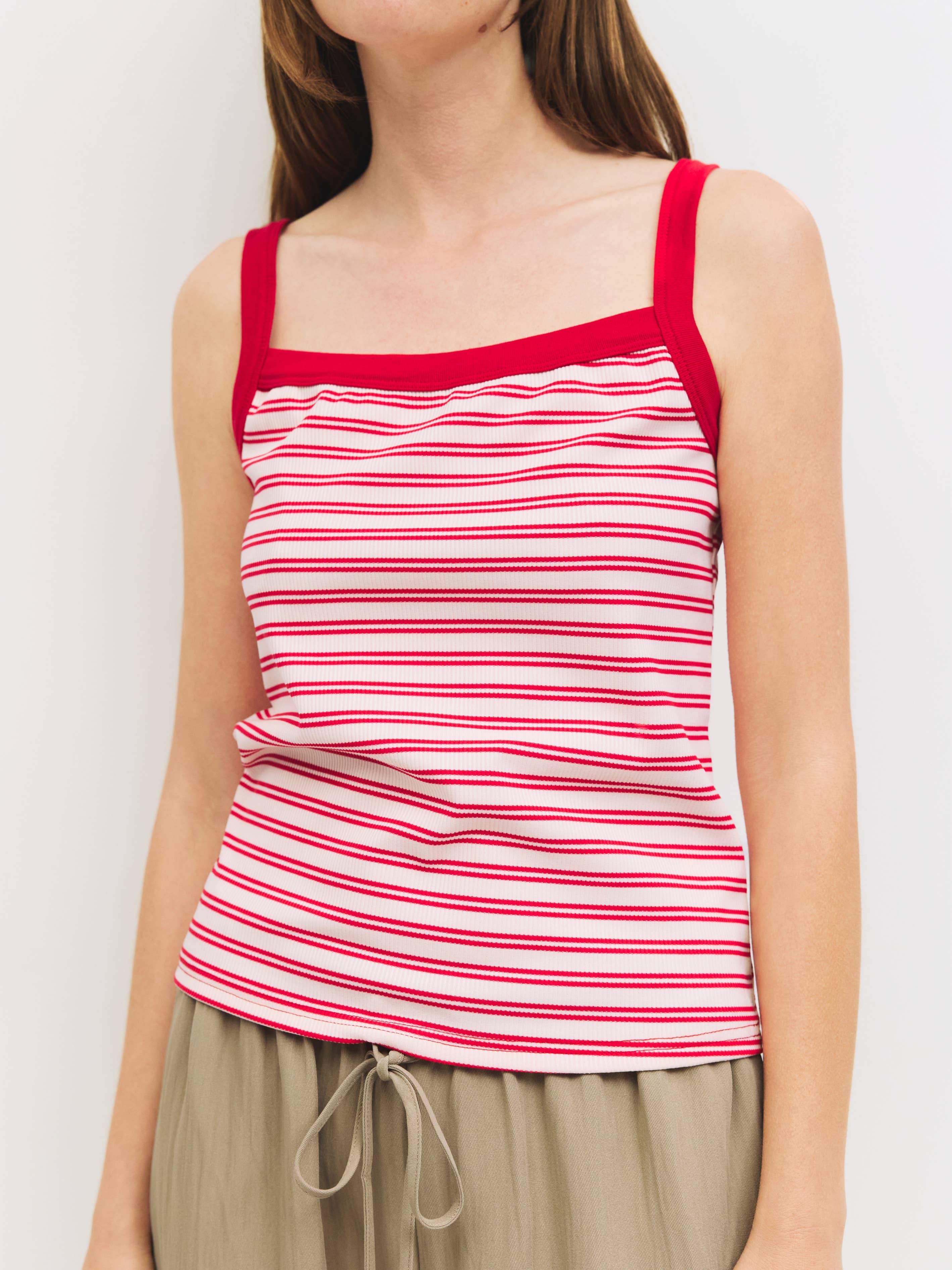 All Row - Wholesale Tank Top - Women's - The Cynthia Tank Top | Striped Tank Top7