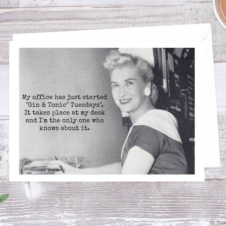 Il mio ufficio è appena iniziato... Ogni giorno Card. 438 per la vendita all'ingrosso da parte di Raven's Rest Studio