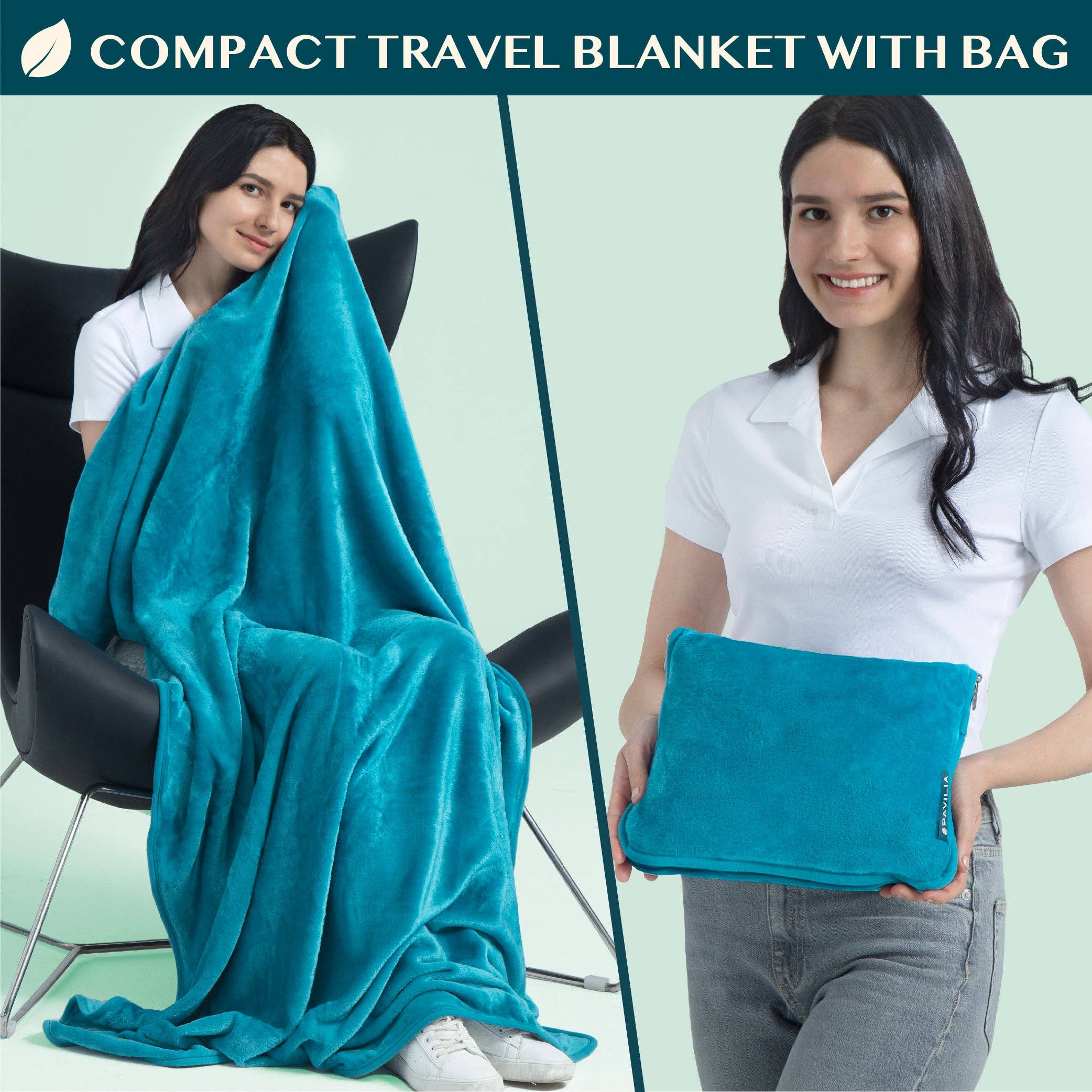 Pavilia - Venta al por mayor Mantas de viaje - Manta de viaje de felpa premium con almohada1