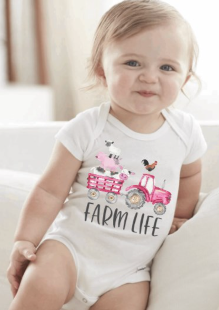 AvaryMaeInspirations - Vente Body (sans pieds) – bébé - Body pour bébé Farm Life3