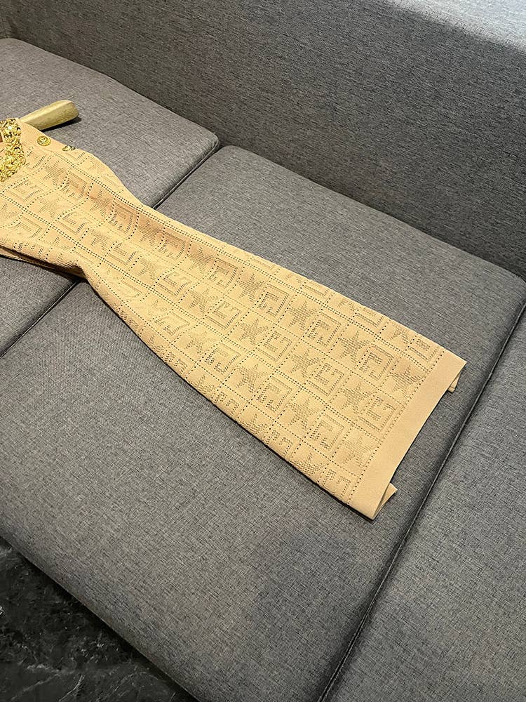 Sanyao Fashion - Venta al por mayor Vestido - Mujer - Vestido de punto ajustado sin mangas con cuentas hecho a mano SY41216