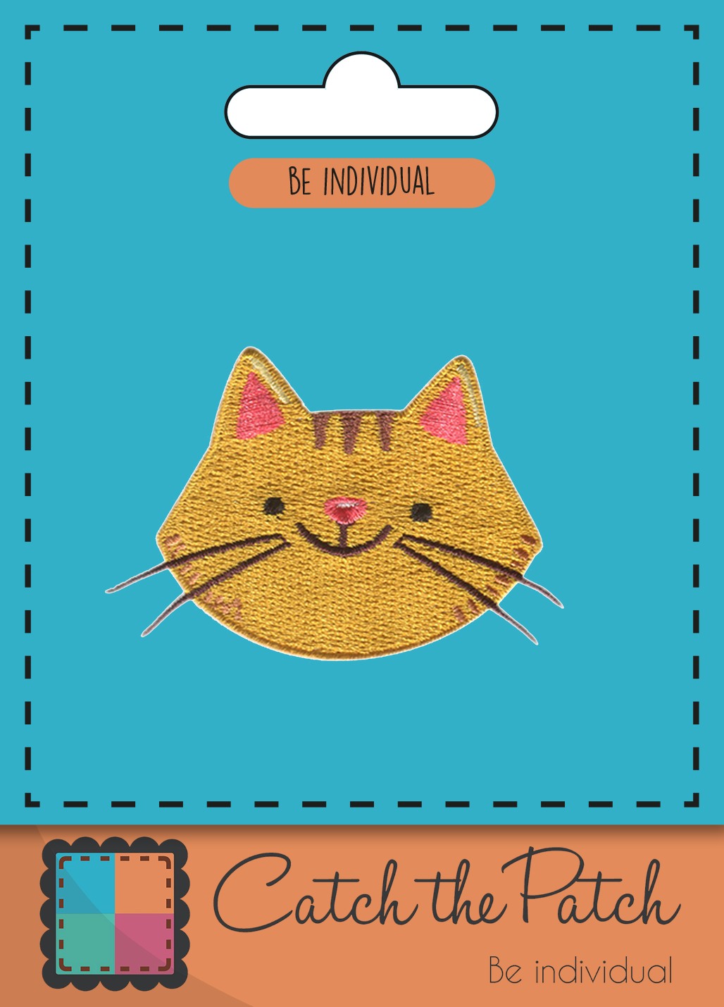 yellows Iron on Patch - Cat Head Animal for wholesale on Faire1