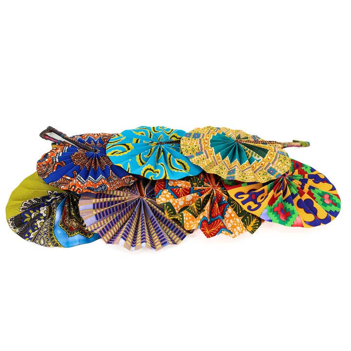 Gitzell FairTrade - Wholesale Handheld Folding Fan - Fan, handheld folding