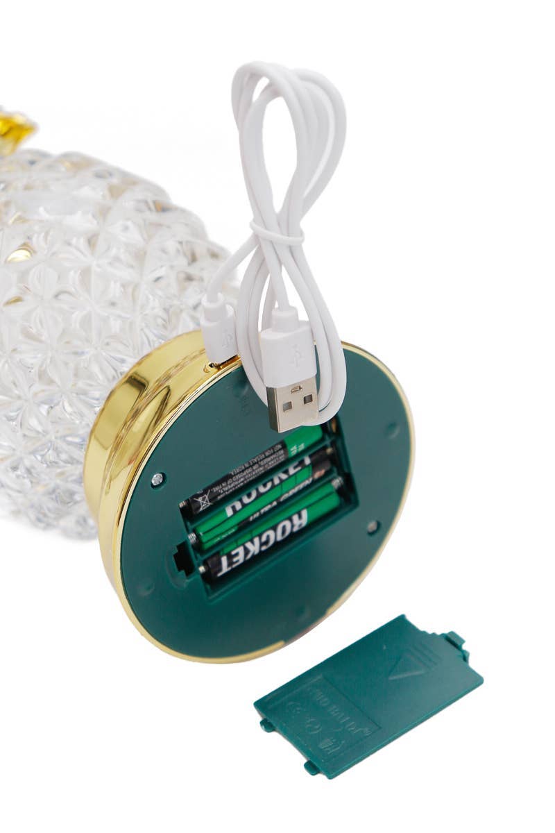 Sortiert Farbenwechselnder Ananas-Drehlichtständer mit mehrfarbigem LED-Glitzer für den Großhandel auf Faire3