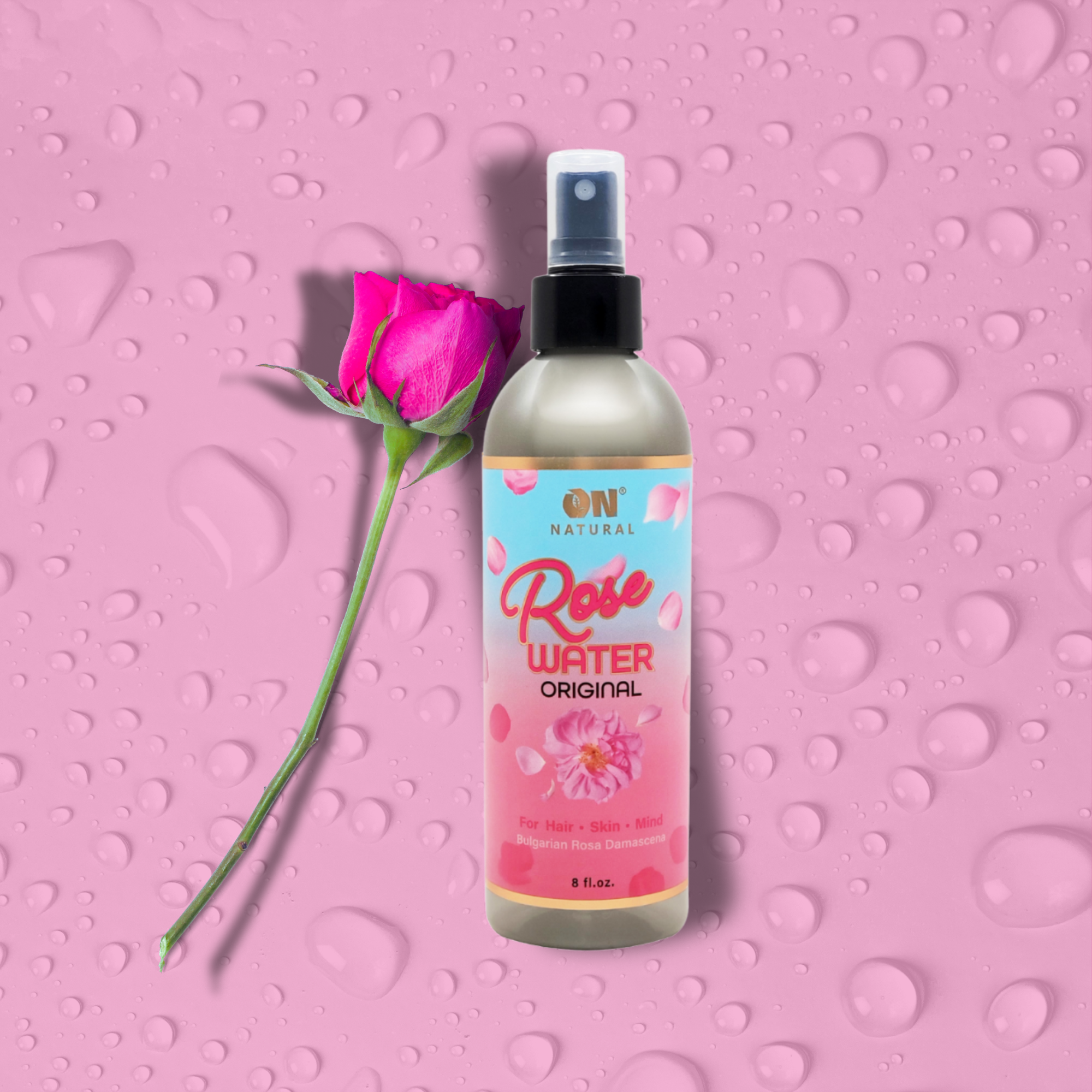 ON Natural USA - Wholesale Face & Body Mist/Water - ON NATURAL - Rose Water [Original] 8oz8