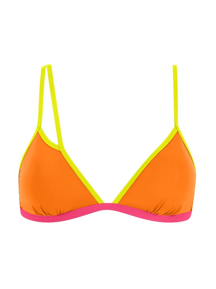Chlamys Varia Triangle bikini top-Orange Vitamin C for wholesale by Chlamys Varia by MrMiss
