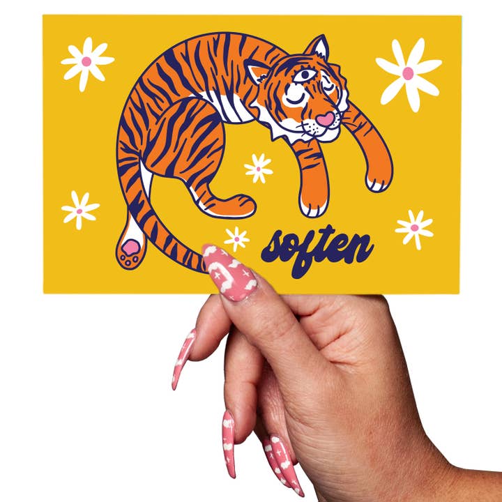 Postal - Tiger Soften para venta al por mayor de Wokeface
