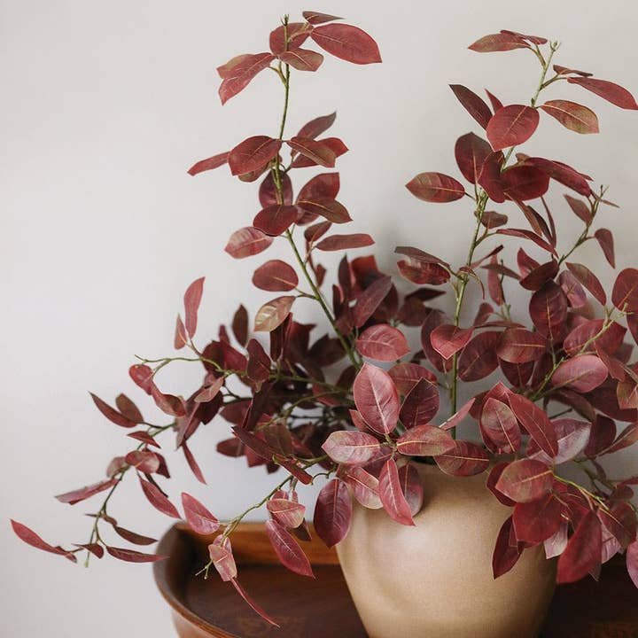 Prestige Botanicals - Wholesale Artificial Flowers - Burgundy Smoketree Foliage 41"4