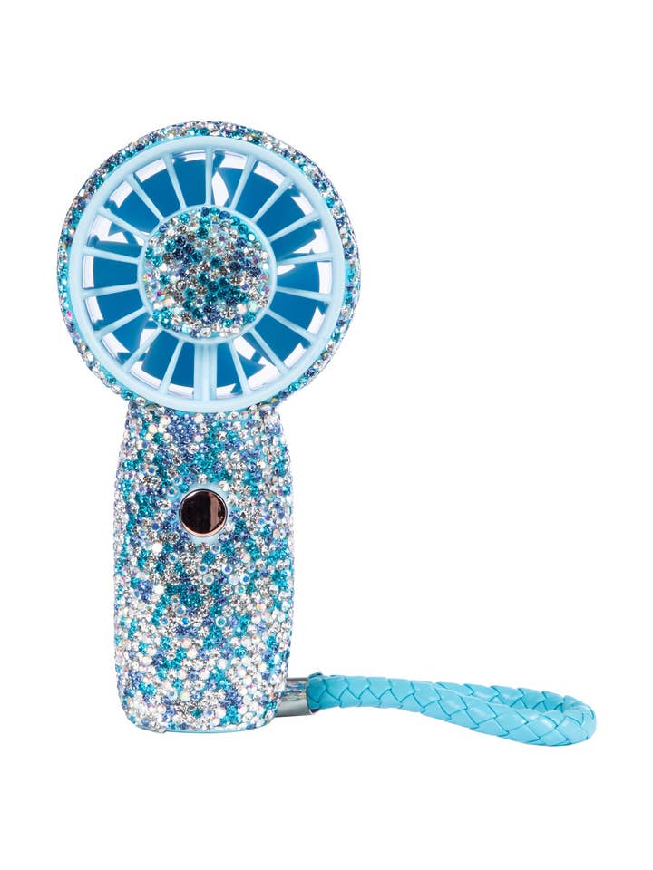 Ventilador recargable de llavero mini de cerámica con diamantes de imitación K1322 para venta al por mayor de Ole