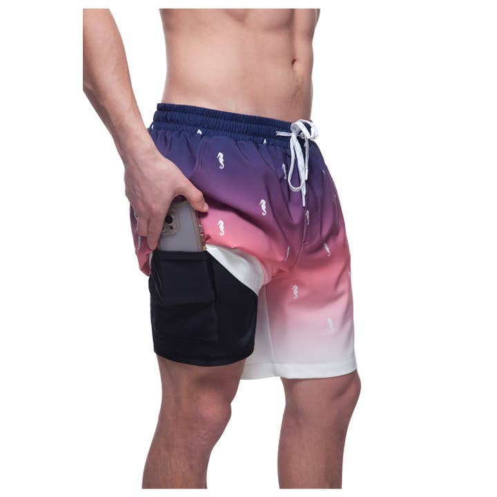 Rokka & Rolla - Wholesale Swim Shorts - Men's - Men's 7'' Stretch Swim Short with Compression Liner Swimwear9