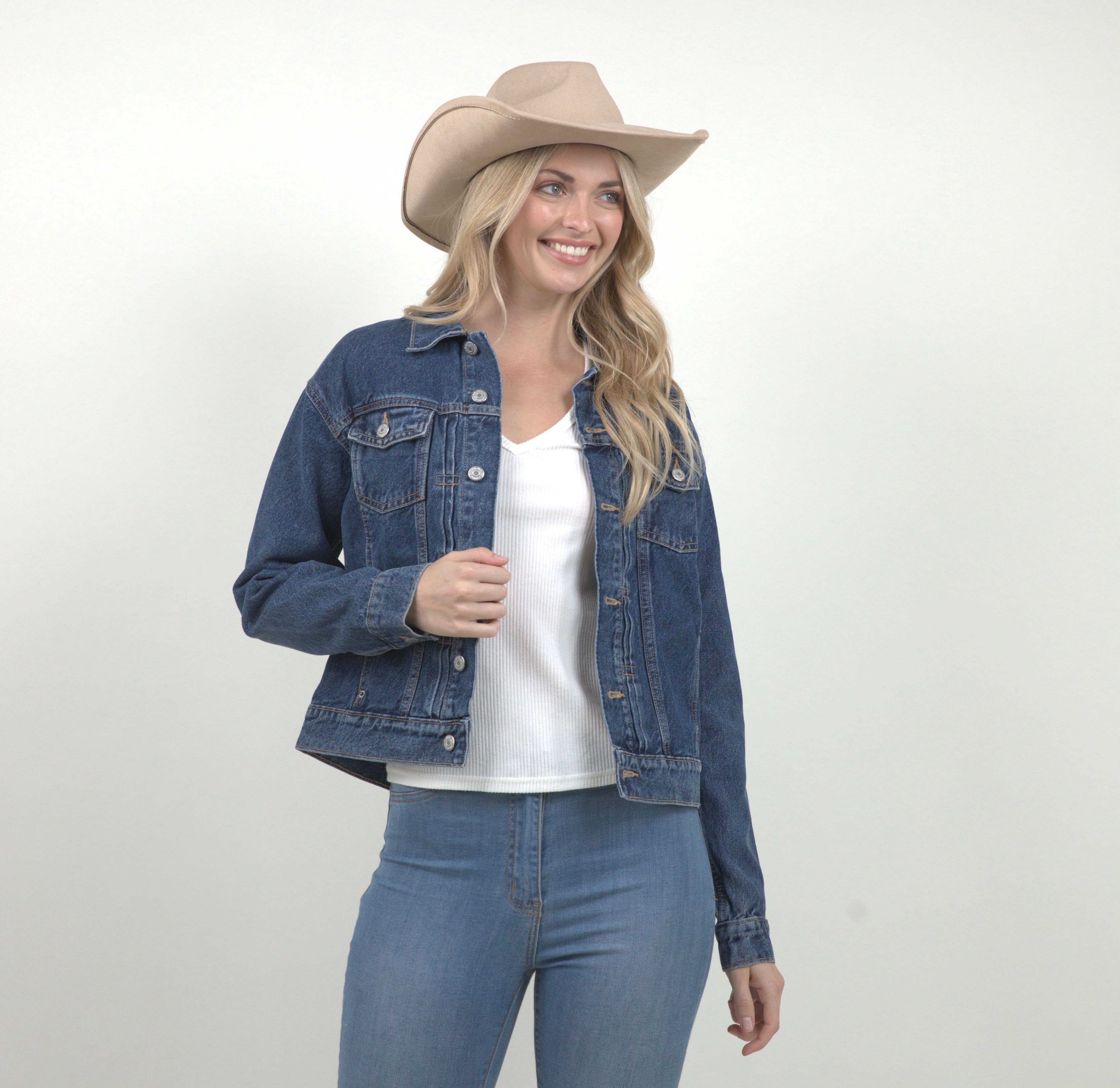 Jeanne Simmons Accessories – wholesale Cowboy Hat – Women’s – Outback Cowboy Faux Suede 3972 Hat Winter2