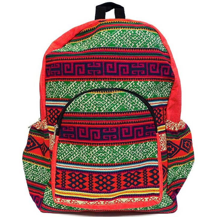 Pichincha - Wholesale Backpack – Women's - Large Tribal Striped Ecuadorian Backpack8