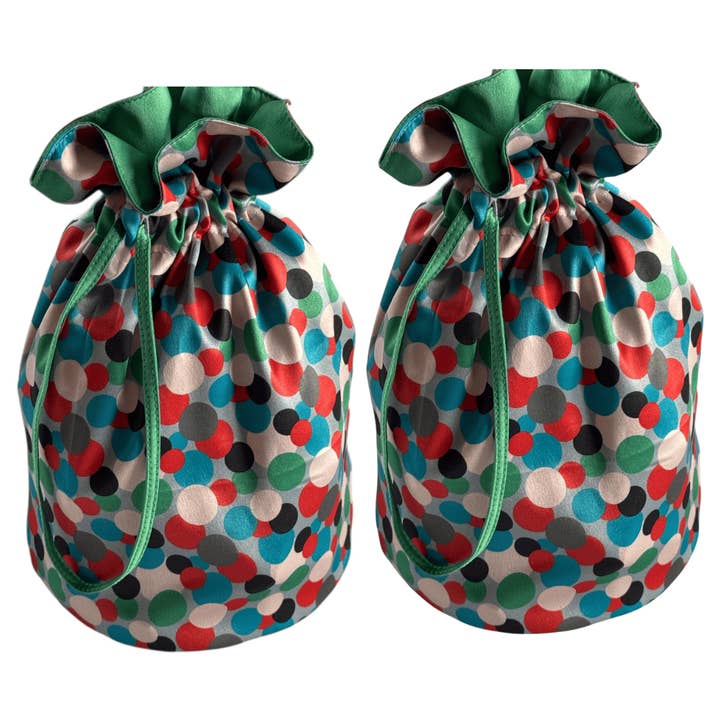 Shiki Wrap - Wholesale Gift Bag - Medium Reusable Fabric Gift Bag | Polka Dots3