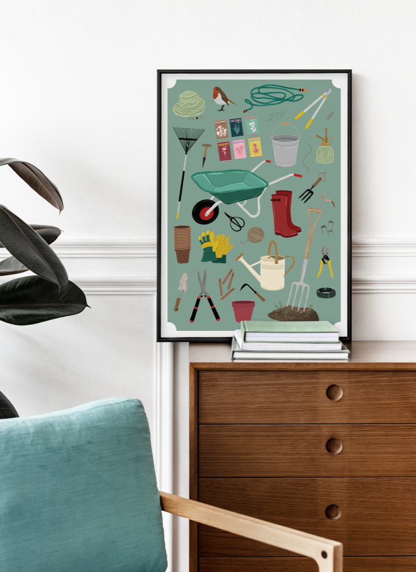 Bea Baranowska Illustration – wholesale Art print – The Potting Shed Print1