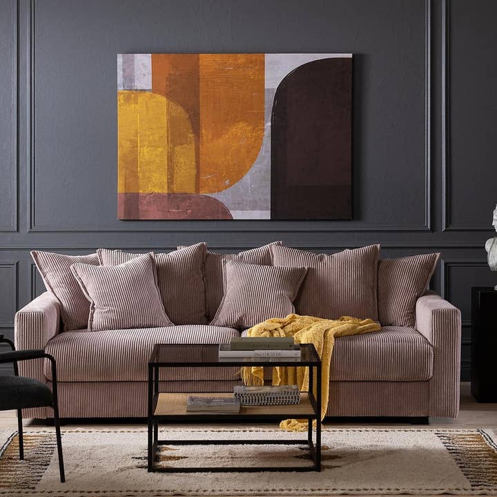 Lund 3-seater Sofa, Dusty Blue Corduroy, removable & washable cover for wholesale on Faire4