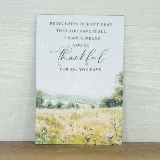 Nouveau Magnet Pailleté Être Heureux Reconnaissant Décor de Réfrigérateur pour la vente par Summer Snow Art