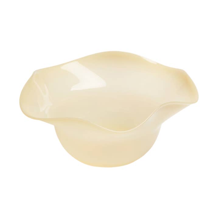 The Antonia Murano Ruffle Bowl in Yellow for wholesale by Domenica Marland