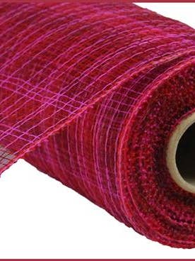 10"X10YD MULTI STRIPE MESH - HOT PINK/RED/BURG - RE1382RE for wholesale by General Wholesale Inc